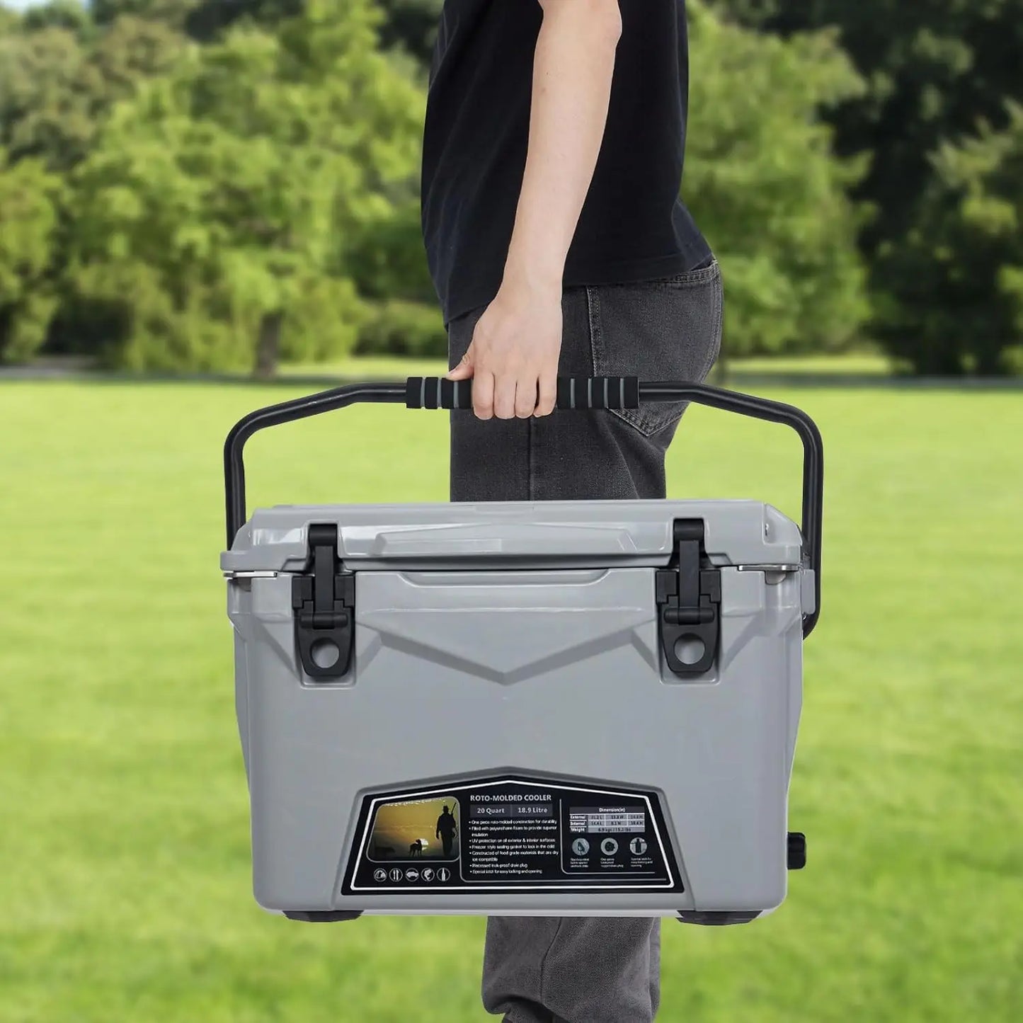 HiMISSH Portable Ice Cooler With Cup Holder And Accessories