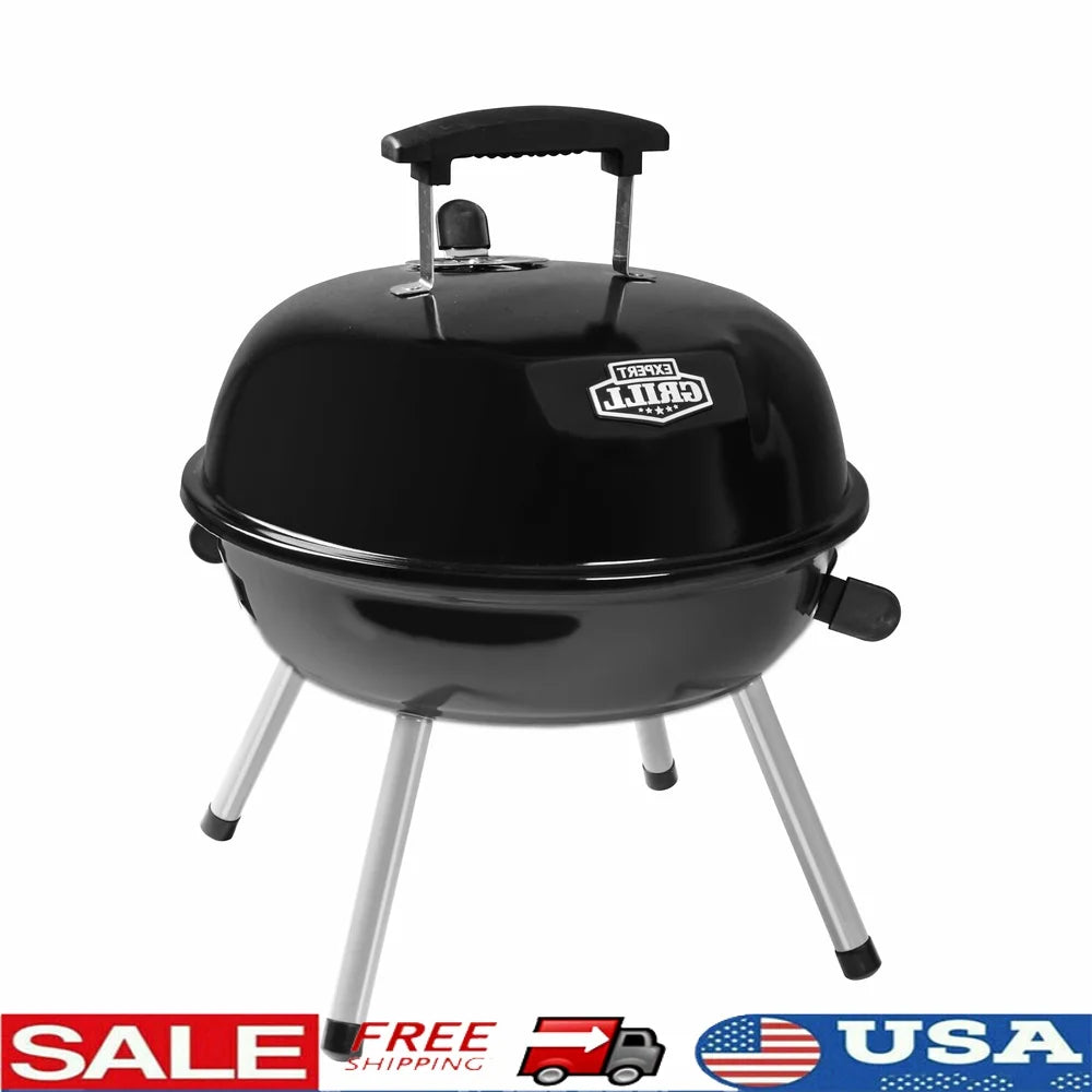 Feature Portable Charcoal Tabletop Grill Dome Design