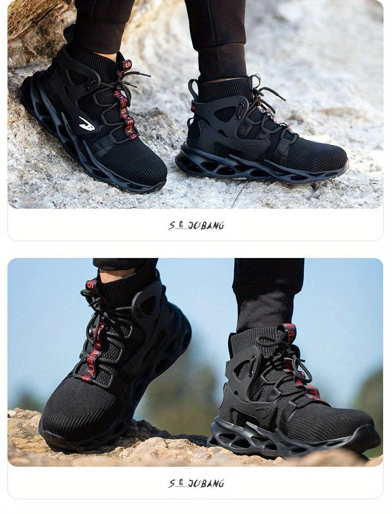 Fashionable breathable anti-smash and anti-puncture safety shoes