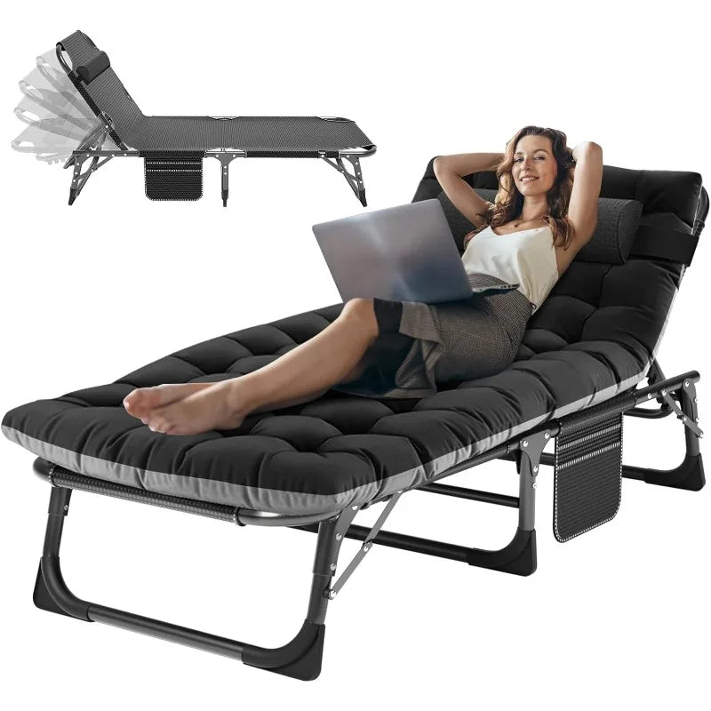 YTYIN Folding Camping Cot for Adults Heavy Duty Mattress