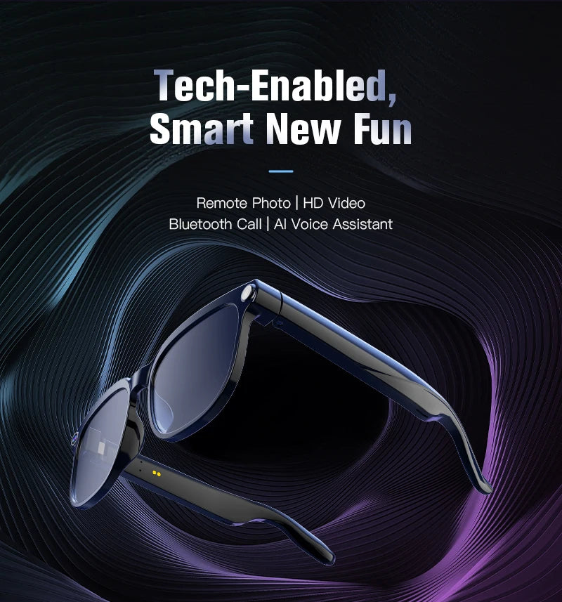 2026 New Smart AI Glasses 1080P HD Video Record Camera ChatGPT Bluetooth Call 32GB ROM Language Translation Music Sunglasses Men