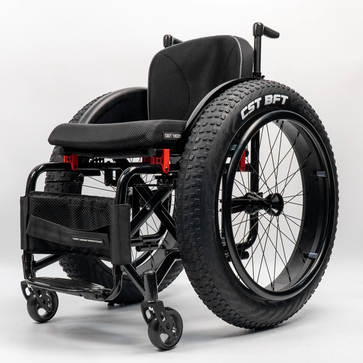 Sports Wheelchair 5802 Hard All-Terrain Big Wheel Sports Wheelchair Snow Tire Beach Wheel Shock Absorber Front Model