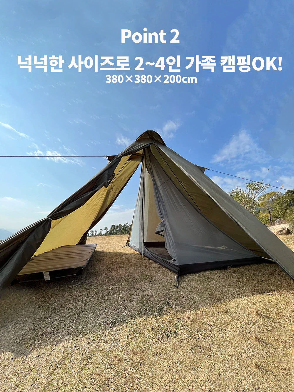 4 Season Camping Hot Tent with Stove Jack Waterproof Tipi Teepee Tent for 2 3 4 Person Winter Fishing Hiking Survival Bushcraft
