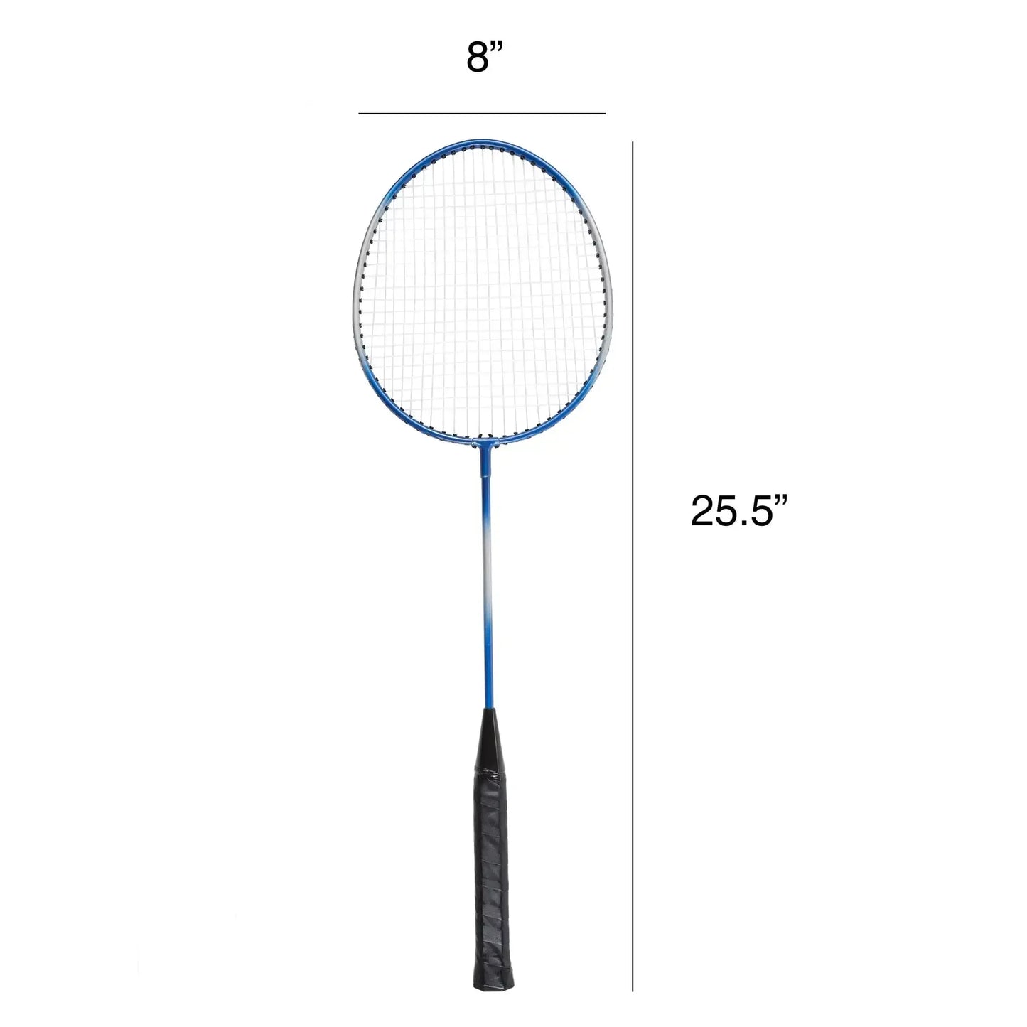 Badminton Set - Backyard Games Include 4 Badminton Rackets, 3 Birdies, Regulation-Size Net with Pole Stakes and Carry Bag