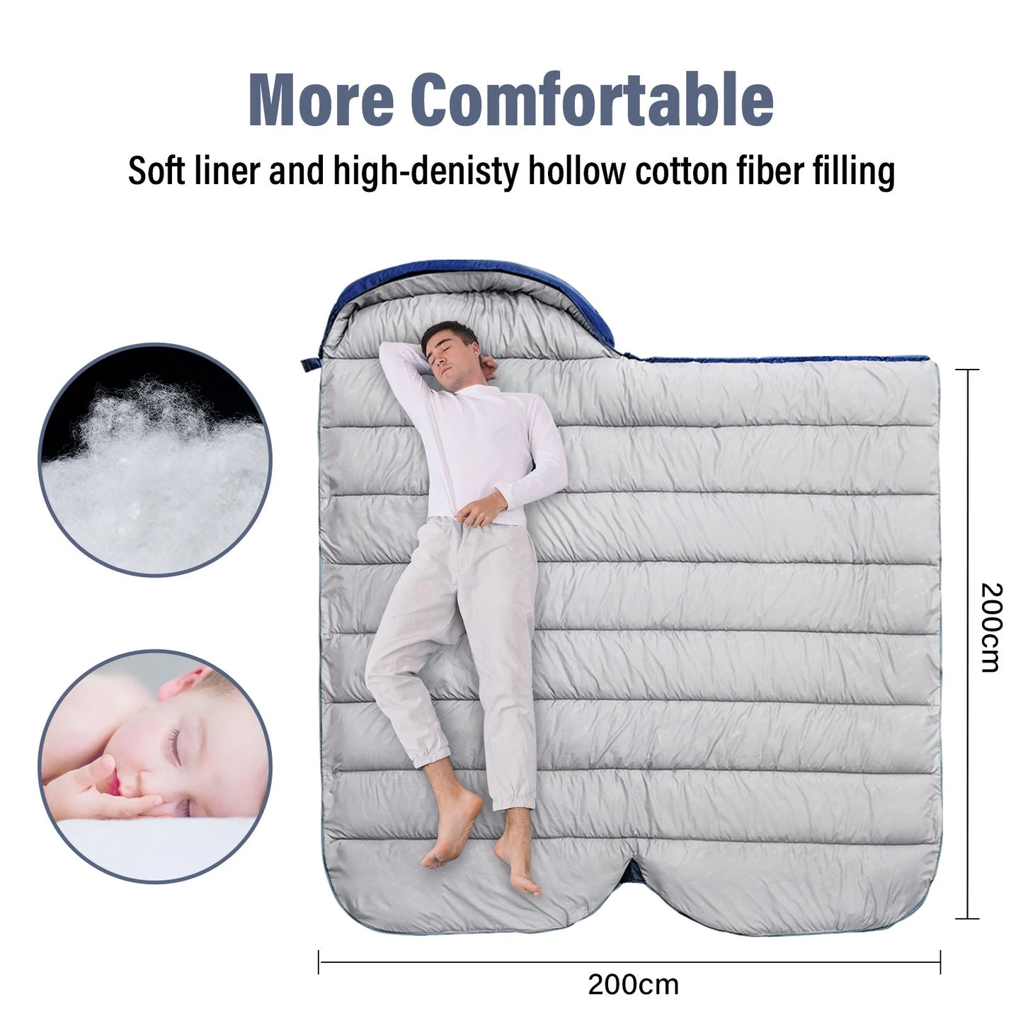 BISINNA Winter Sleeping Bag Waterproof For Outdoor Travel