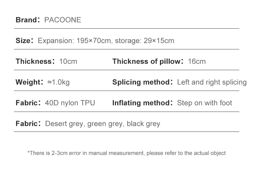 Outdoor Thicken Camping Mattress Ultralight Self-inflating Air Mattress Built-in Inflator Pump For Travel Hiking Fishing