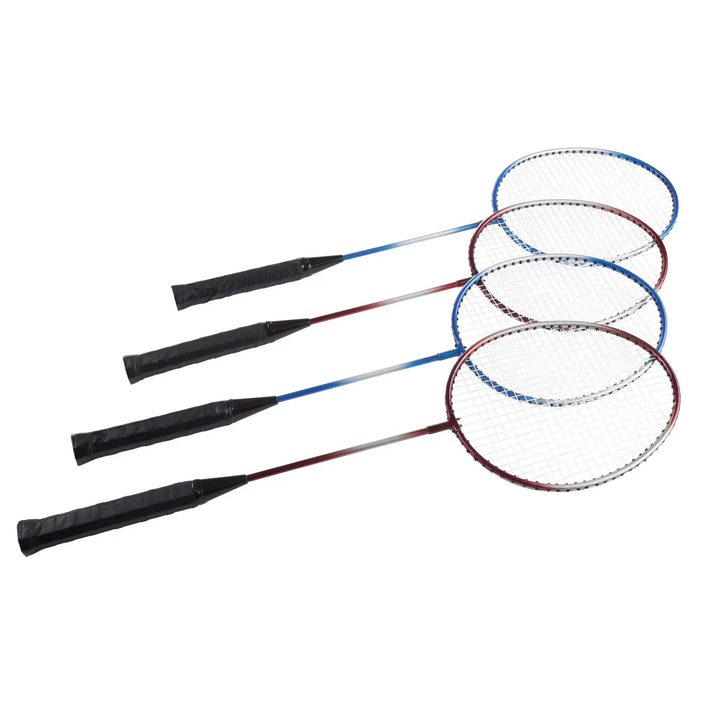 Badminton Set - Backyard Games Include 4 Badminton Rackets, 3 Birdies, Regulation-Size Net with Pole Stakes and Carry Bag