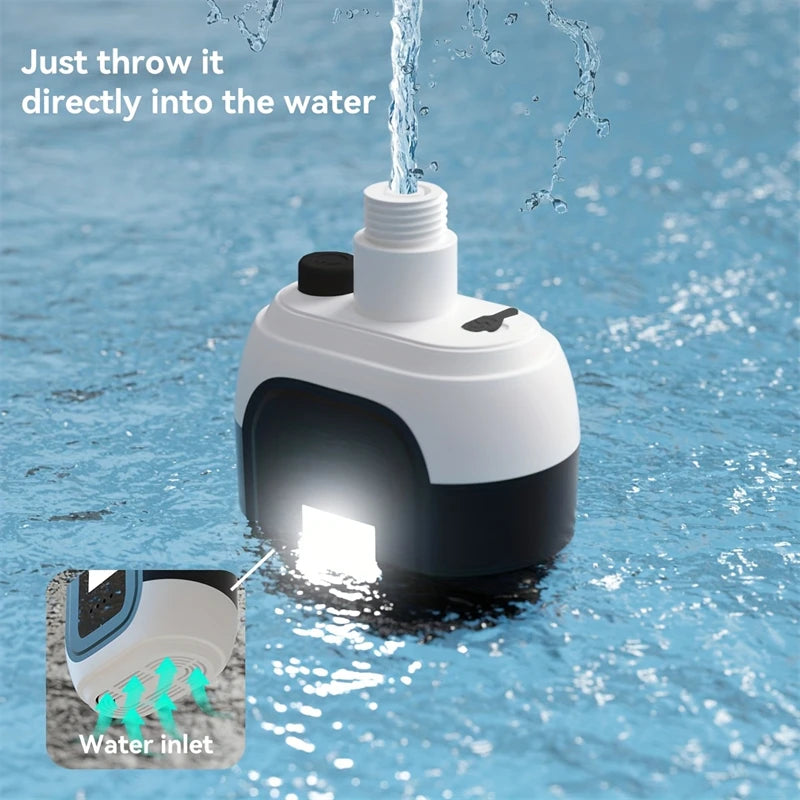 1 PCS Rechargeable Outdoor Camp Shower Pump With LED Light 2200mAh Battery Portable Shower For Hiking Outside Activities