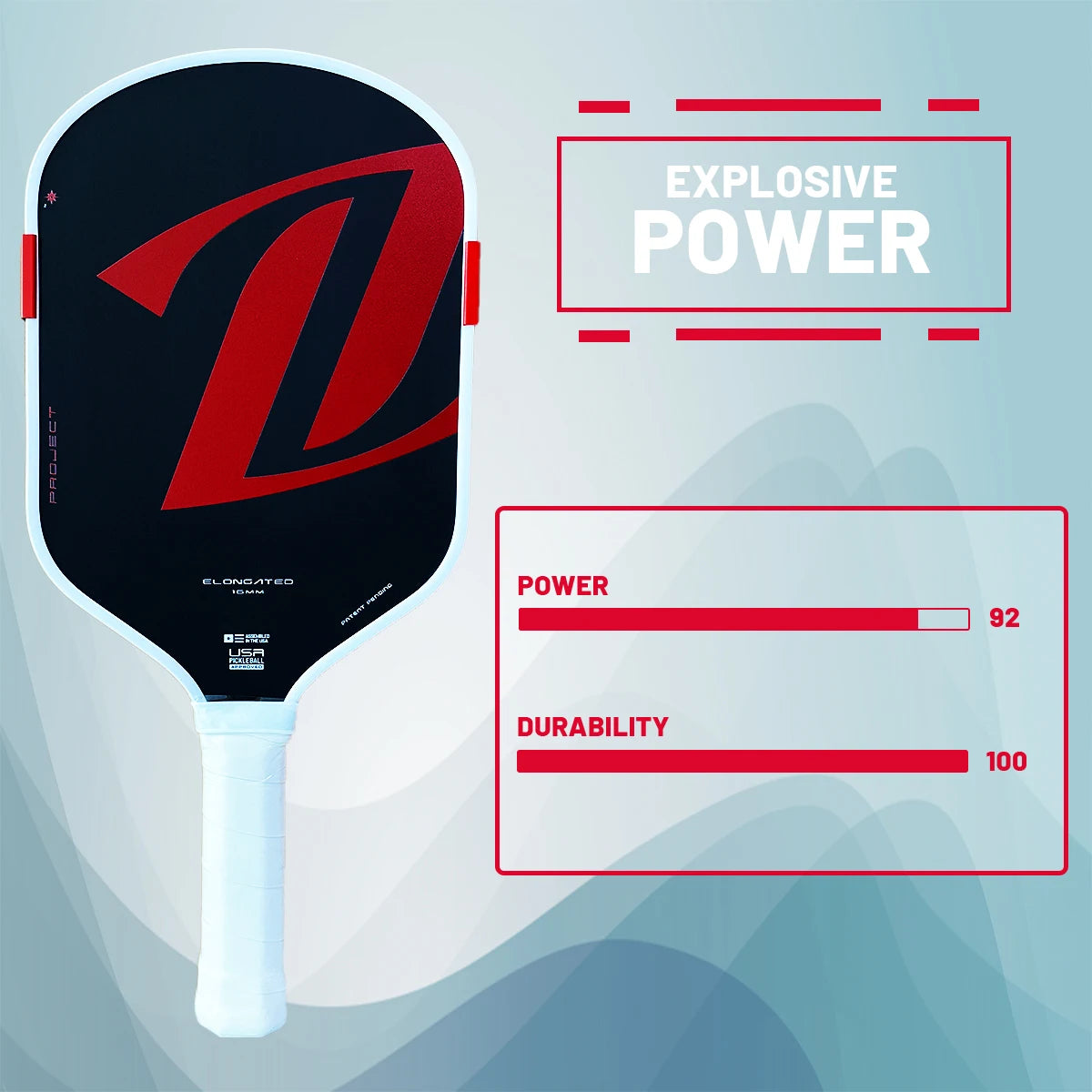 Boom/Project/-Level Quality Pickleball Paddle | True-to-Original Foam Core|Multi-Strata Face|Power&Control