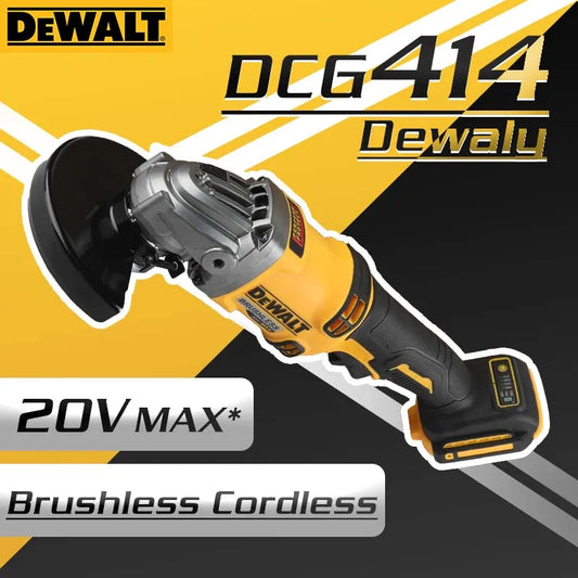 Dewalt DCG414 18V Max XR Brushless Angle Grinder - 125mm, 8800 RPM, Cutting & Polishing for Metal/Wood/Pipe