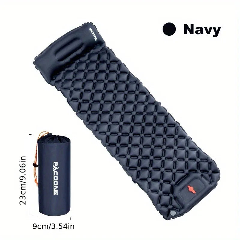 PACOONE Camping Press-type Inflatable Mattress Moisture Waterproof Outdoor Sleeping Pad Bed Beach Air Mat Tent Travel Cushion