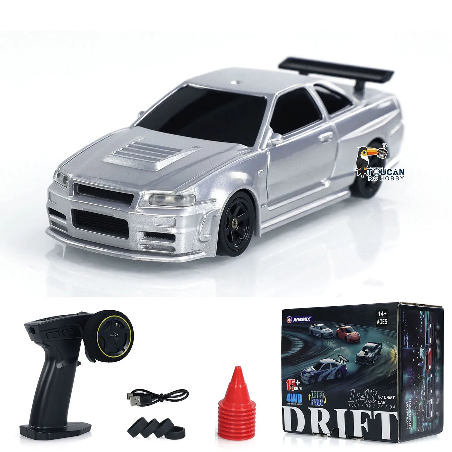 US Stock RC Drift Car 1/43 RTR Race 4WD Gyro Four-wheel Drive Radio Control High Speed Model 2.4G Racing Drifting Cars Toy Model