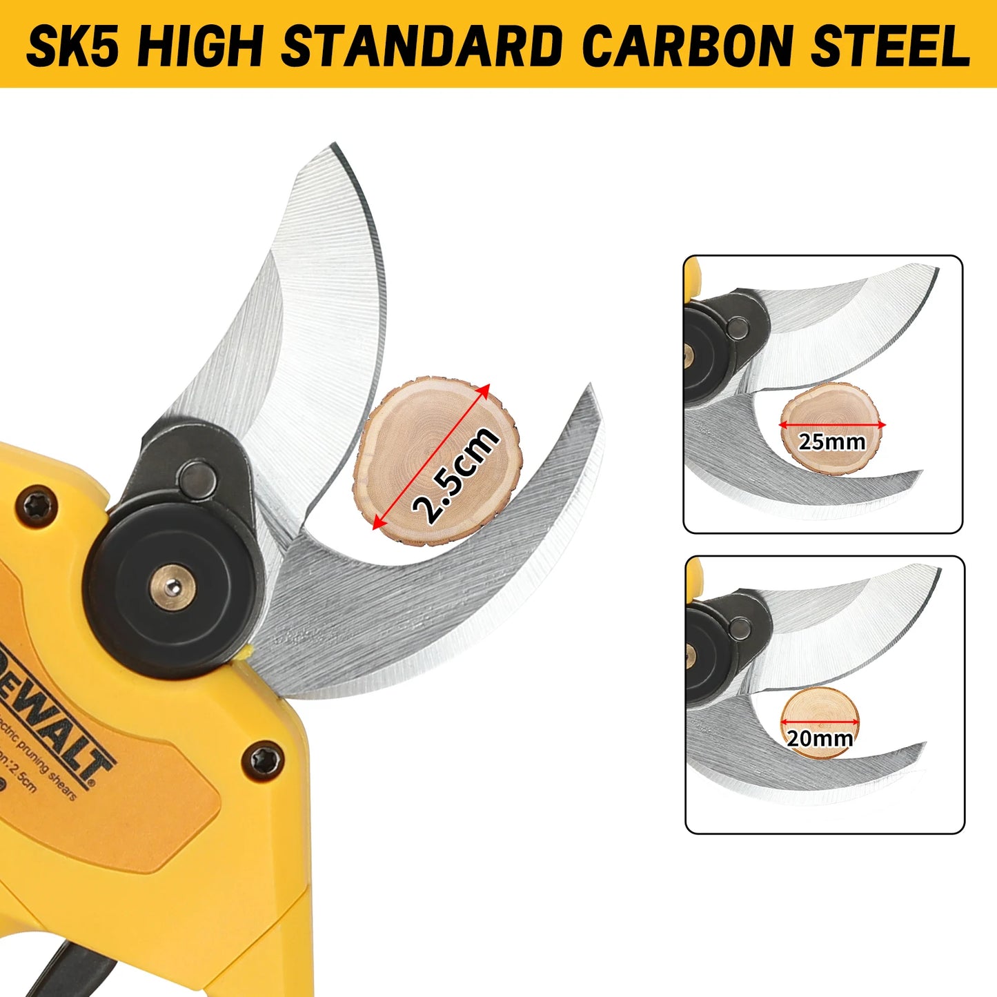 Dewalt 18V Brushless Cordless Pruning Shears:The Ideal Tool for Effortless and Precise Fruit Tree&Branch Trimming in Your Garden