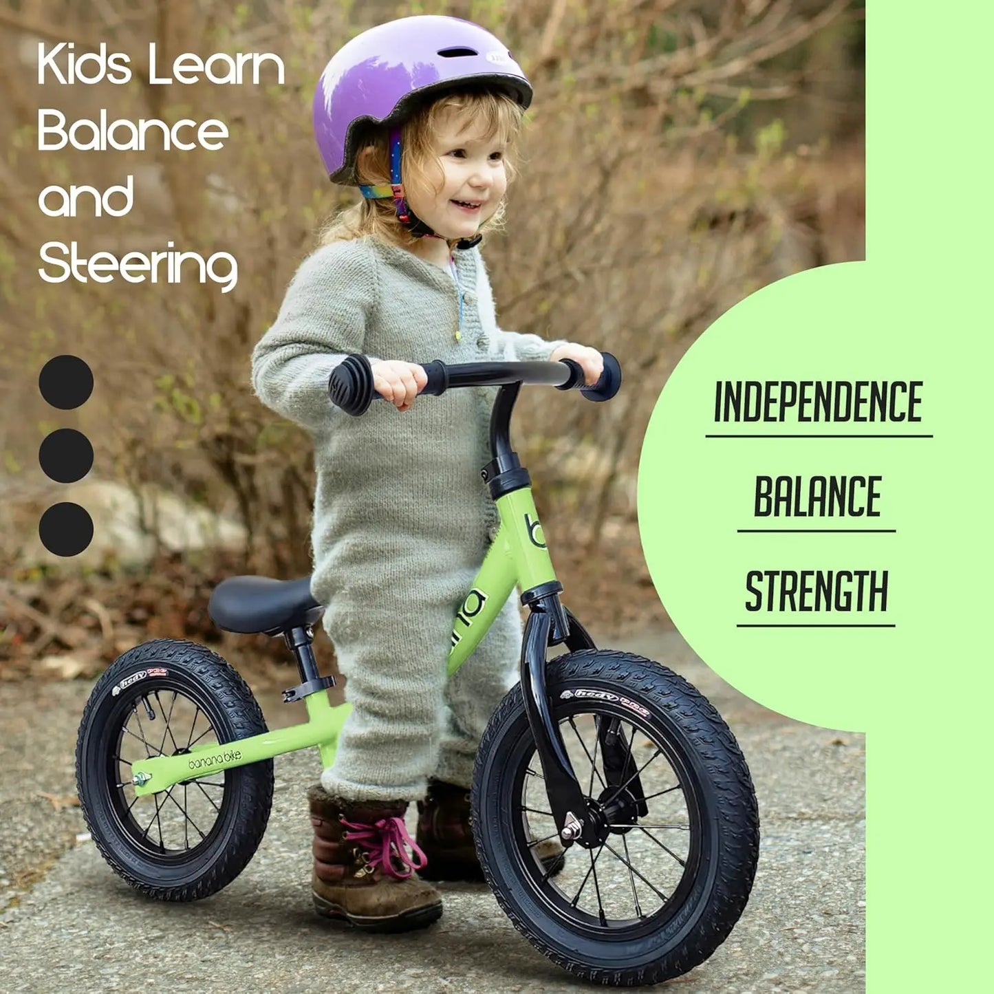 Balance Bike - Lightweight Toddler Bike - No Pedal with Adjustable Handlebar and Seat - Durable Aluminum -Equipped with EVA Tire