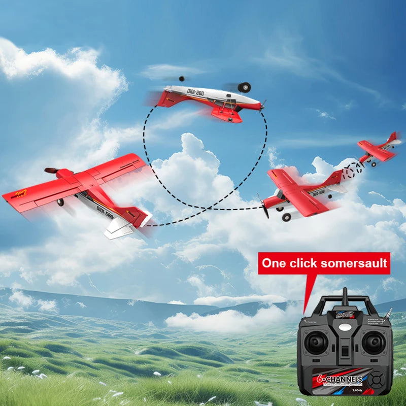 Qidi560 RC Plane Moore M7 Off-road 4CH Remote Control Airplane Brushless Fixed Wing Aircraft Model EPP Foam Toys for Children