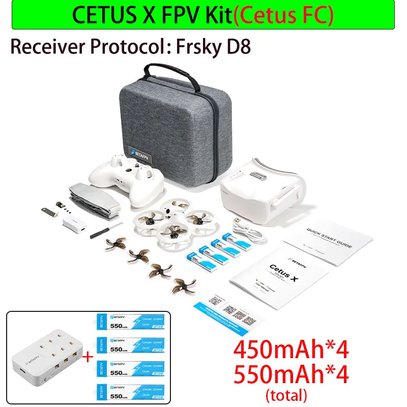 BETAFPV Cetus X FPV Kit Brushless FPV Quadcopter ELRS 2.4G / Frsky FC Indoor Racing Airplane Ship from US