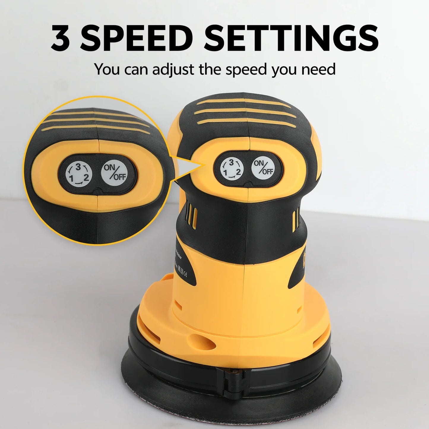 DeWalt WS - KA7 XR LI - ION Electric Polisher – Rechargeable, Lightweight Mini, ComfortGrip, 3 - Gear Adjust, 125mm Sandpaper