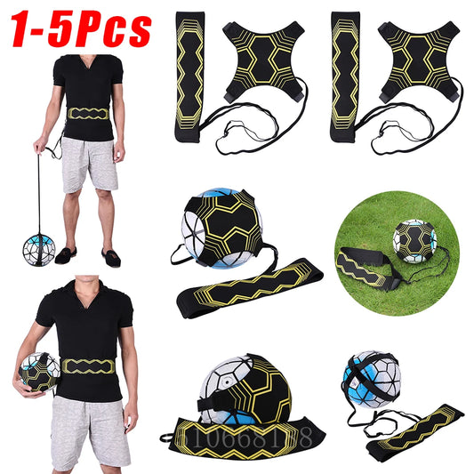 Football Kick Trainer Adjustable Soccer Ball Training Nylon Cloth Soccer Ball Solo Practice Elastic Auxiliary Fitness Equipment