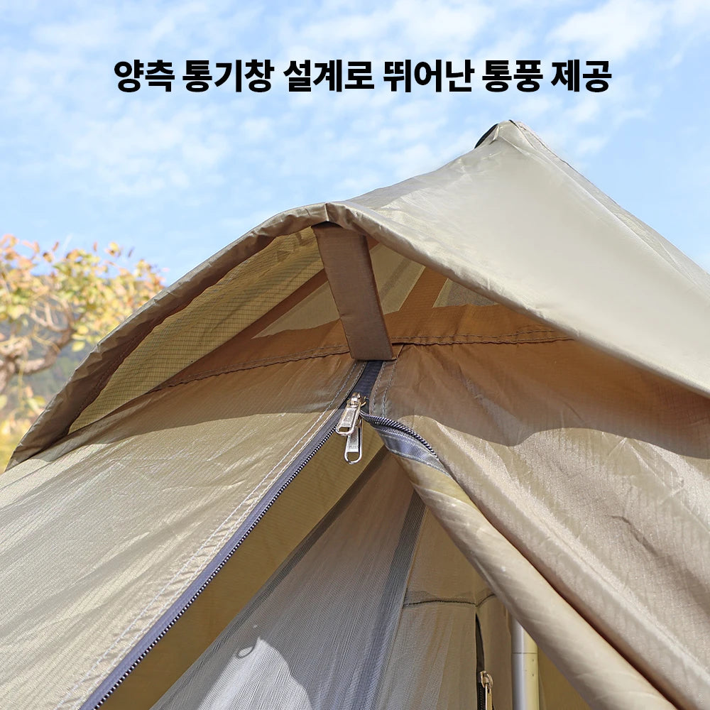 4 Season Camping Hot Tent with Stove Jack Waterproof Tipi Teepee Tent for 2 3 4 Person Winter Fishing Hiking Survival Bushcraft