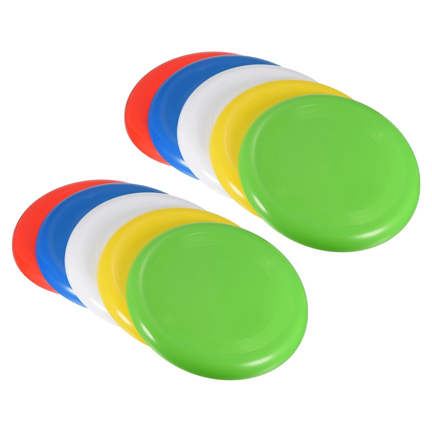 9 Inch Flying Disc, 10 Pack Outdoor Playing Training Colorful Flying Disk Set for Beach Lawn Park Camping Game