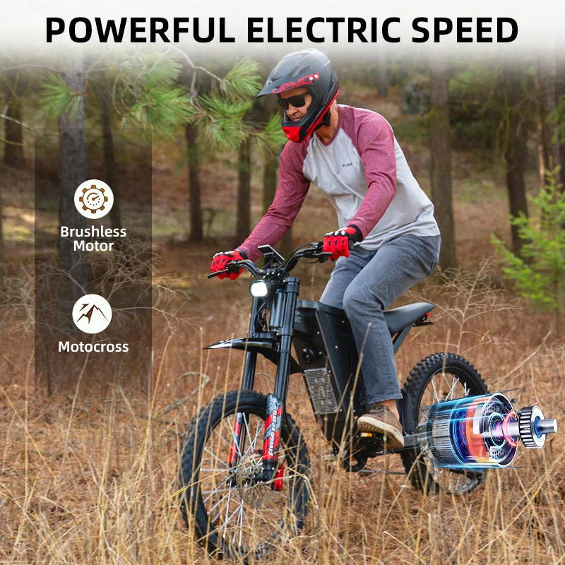 Freego X2 Pro Electric Motorcycle for Adults 6000W Brushless Gearless Motors 30AH Lithium Battery Speed 90Kmh Electric Dirt Bike