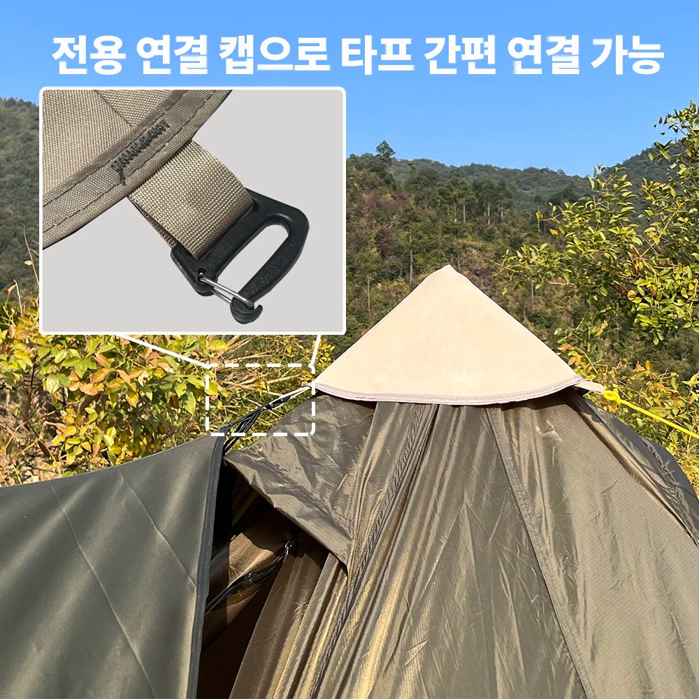 4 Season Camping Hot Tent with Stove Jack Waterproof Tipi Teepee Tent for 2 3 4 Person Winter Fishing Hiking Survival Bushcraft
