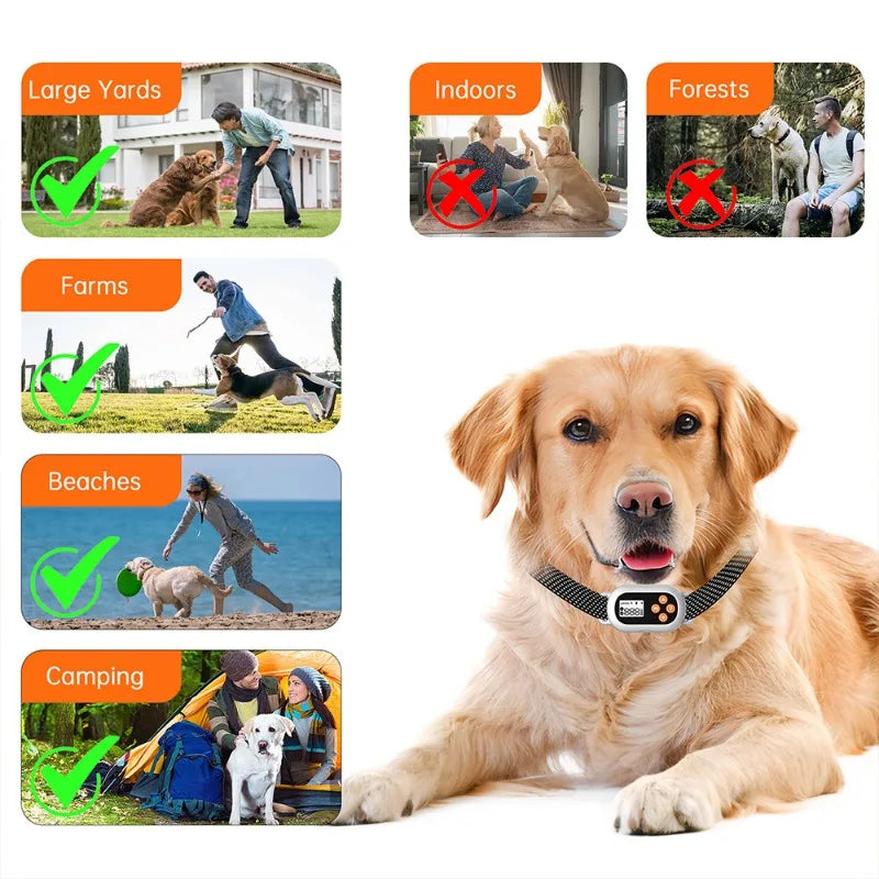 Smart GPS Pet Electronic Fence Wireless Pet Enclosure Waterproof Outdoor Training Collar for Dogs Pet Products Accessories