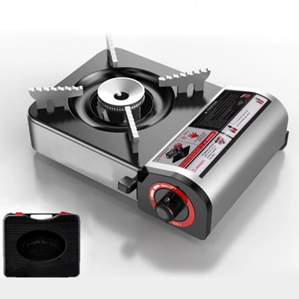 Single-Burner Butane Stove Adjustable Cassette Stove Windproof Cassette Furnace for Indoor & Outdoor Cooking