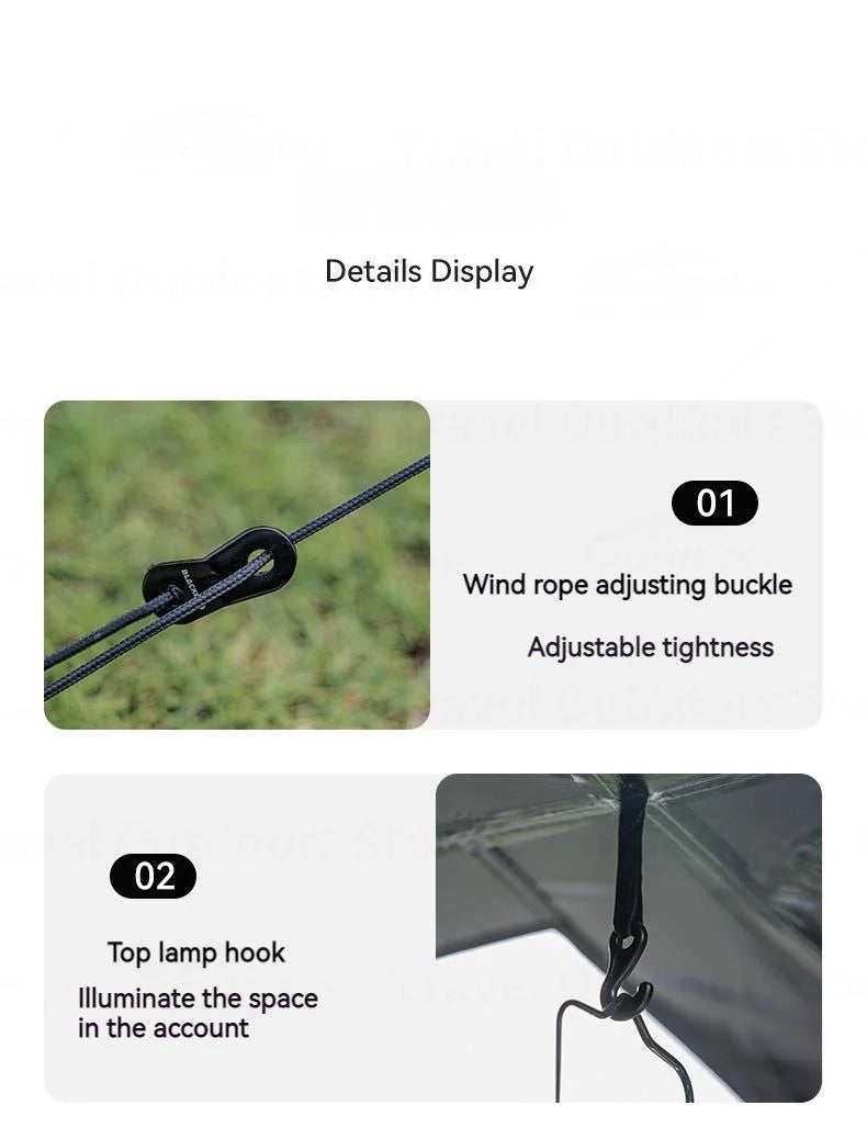Naturehike BLACKDOG Camping One-touch Tent 3 ~ 4 People for Outdoor Travel Picnic Beach 150D Oxford Vinyl Tent Waterproof 2000mm