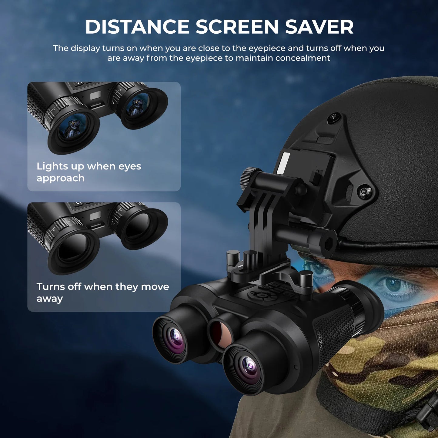 Night Vision Goggles 4K UHD Night Vision Binoculars 3D VR Infrared Vision Tactical Helmet Mounted Night Vision Binoculars