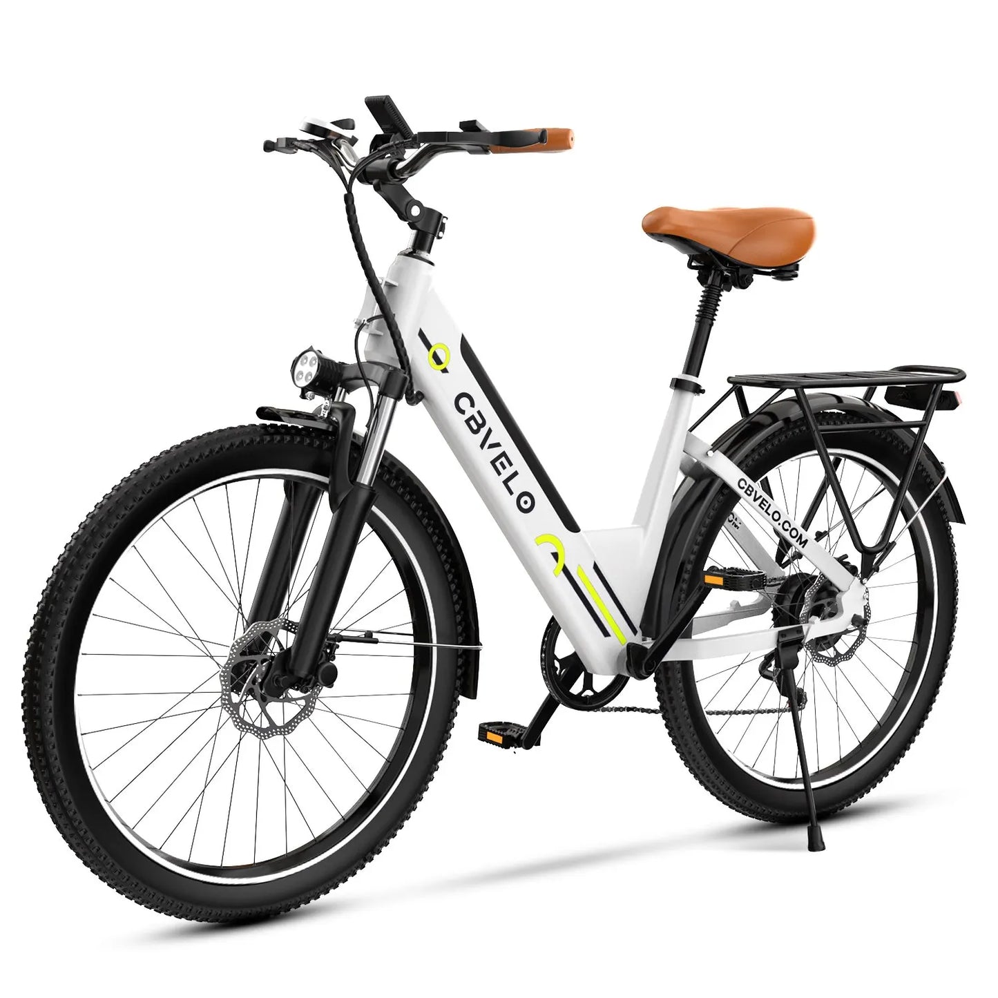 1000W Peak 26" Step-Thru Electric Bike, 48V Detachable Battery, 7-Speed Adult Urban Commuter Ebike EK2