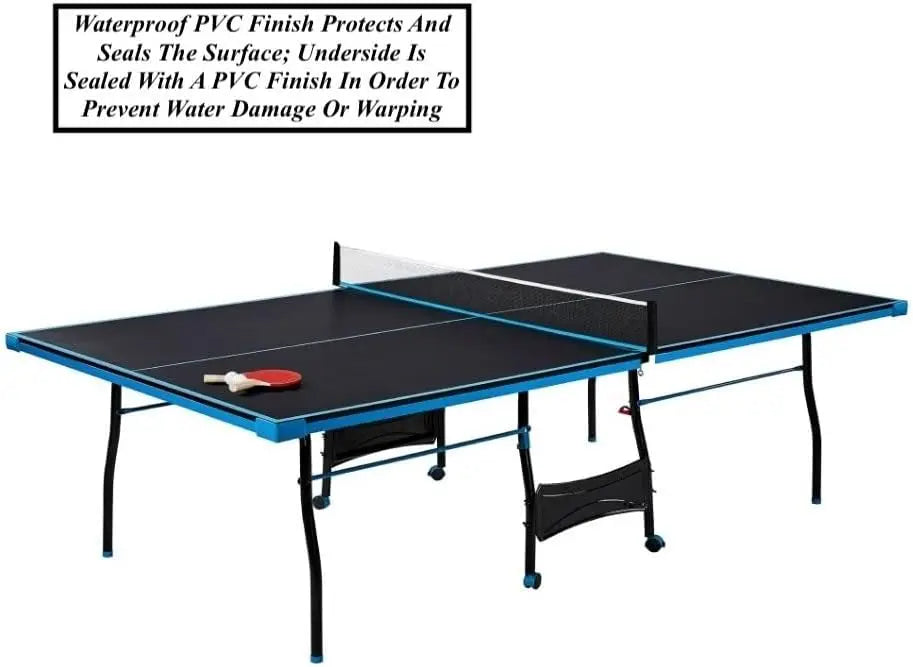 Folding Rolling Table Tennis Table Indoor Ping Pong Table with Paddles Balls Net Movement Perfect Christmas New Year Holiday
