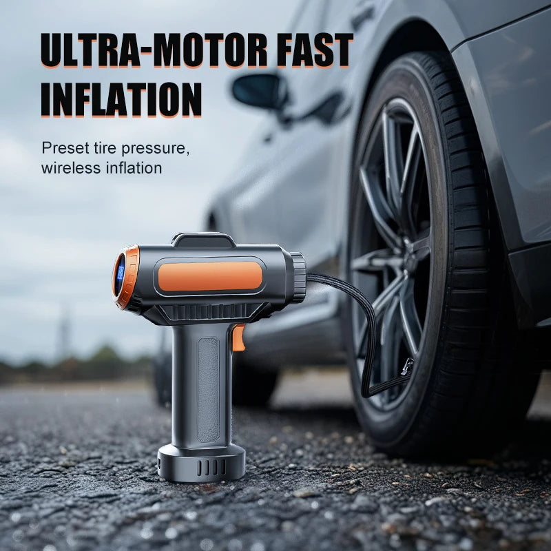 BELIBUY Wireless Portable Tire Inflator Tire Inflator Pump Car Tire Inflator Bicycle Air Pump With LED Display Electric Inflator