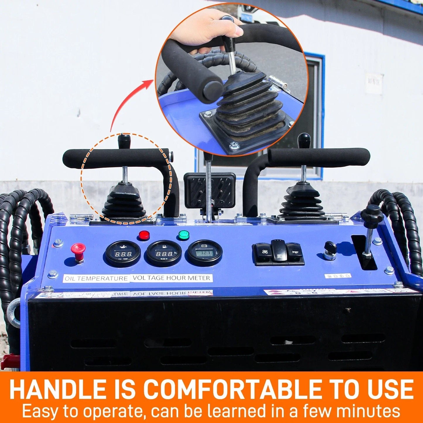 Hydraulic 22HP Skid Steer Loader Crawler Pair with tray fork - easy to operate USA Inventory  Radiator EPA