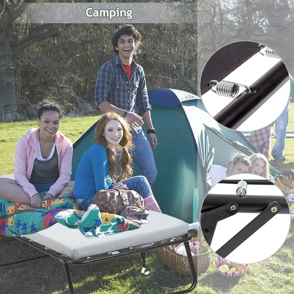 HUANZHUANG Folding Bed With Comfort Foam Mattress Rollaway