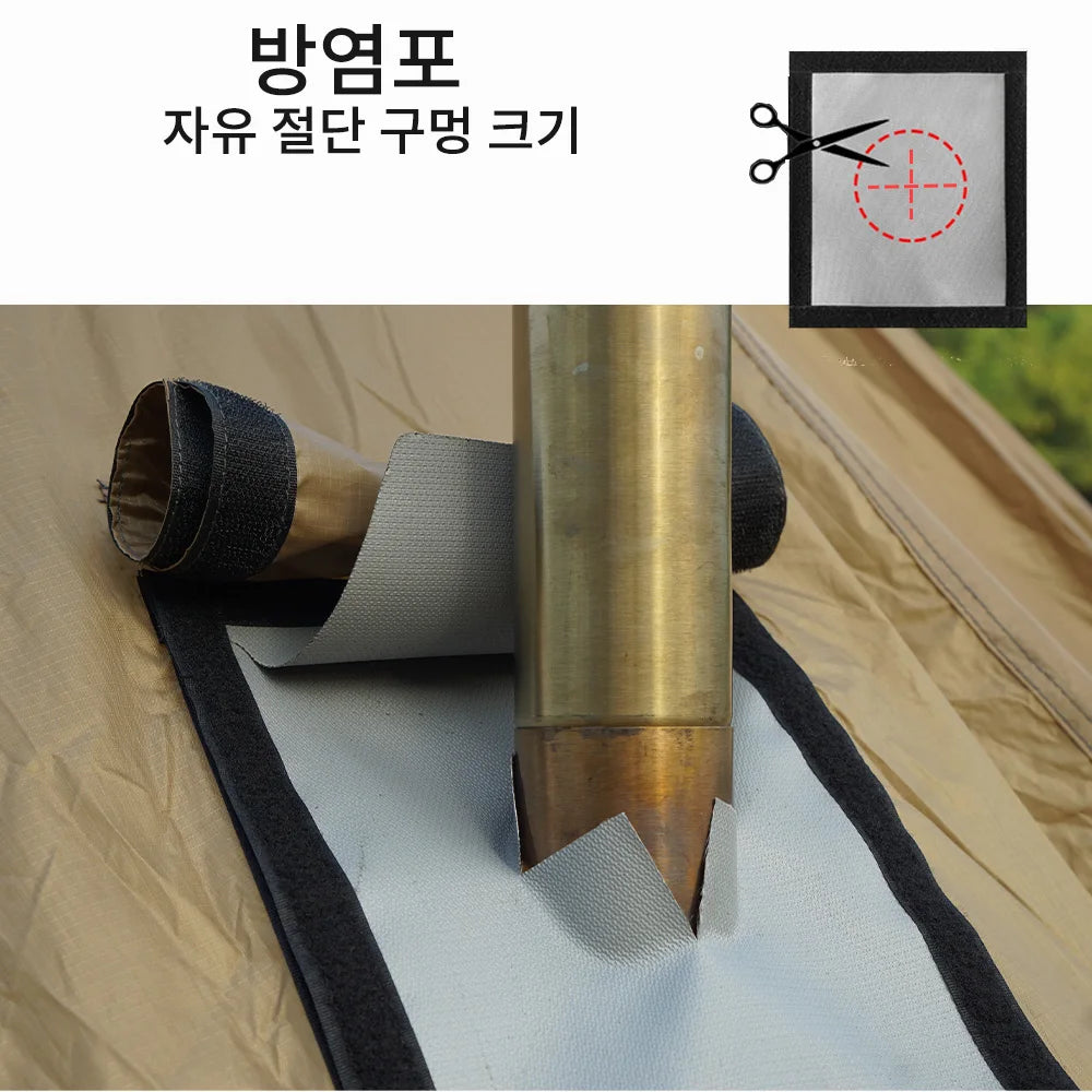 4 Season Camping Hot Tent with Stove Jack Waterproof Tipi Teepee Tent for 2 3 4 Person Winter Fishing Hiking Survival Bushcraft