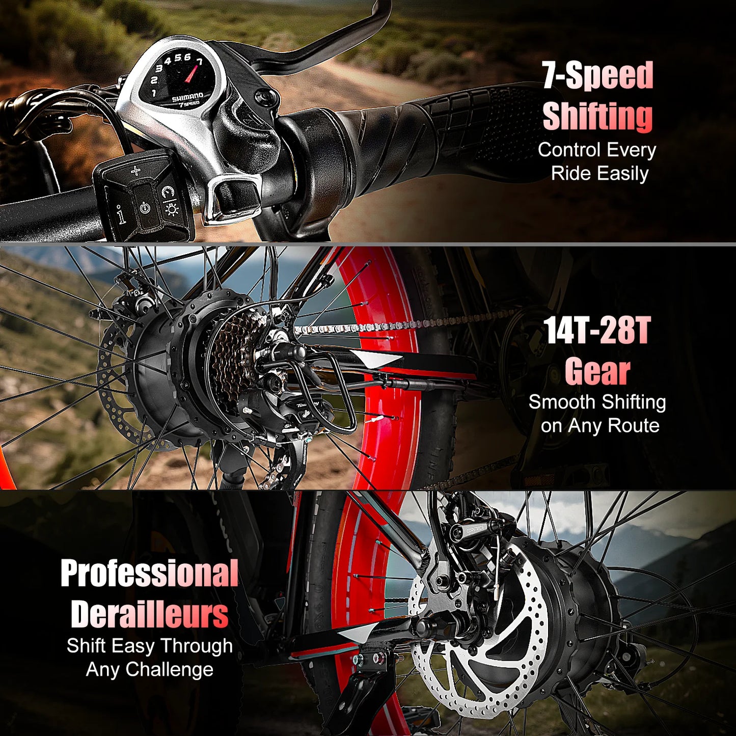 EOEOTWO 1500W Fat Tire Electric Bike for Adults 26"x4.0 All Terrain Ebike 34MPH Fast Mountain E-Bike 48V Long Range Snow Beach Bicycle