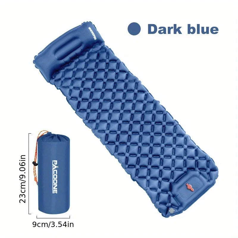 PACOONE Camping Press-type Inflatable Mattress Moisture Waterproof Outdoor Sleeping Pad Bed Beach Air Mat Tent Travel Cushion