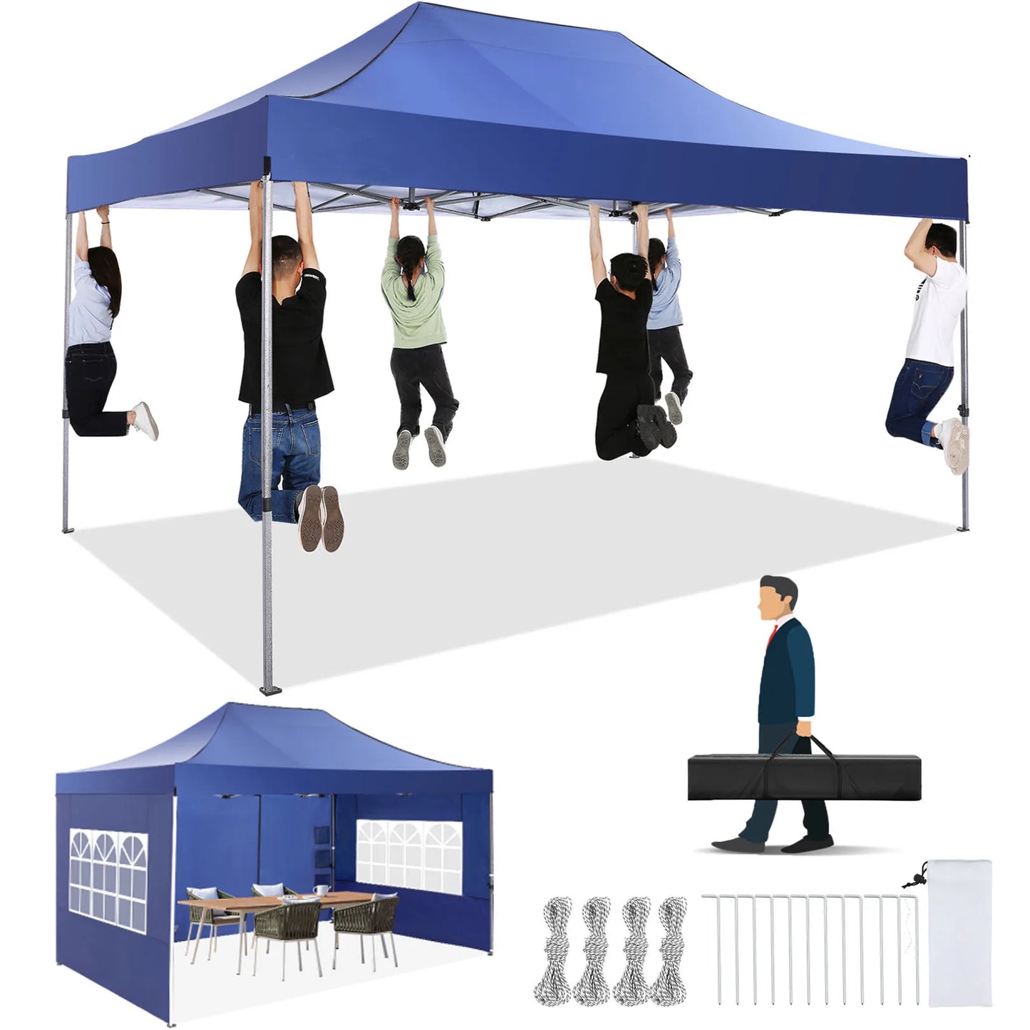 COBIZI All Season Pop Up Canopy Tent With 4 Sidewalls
