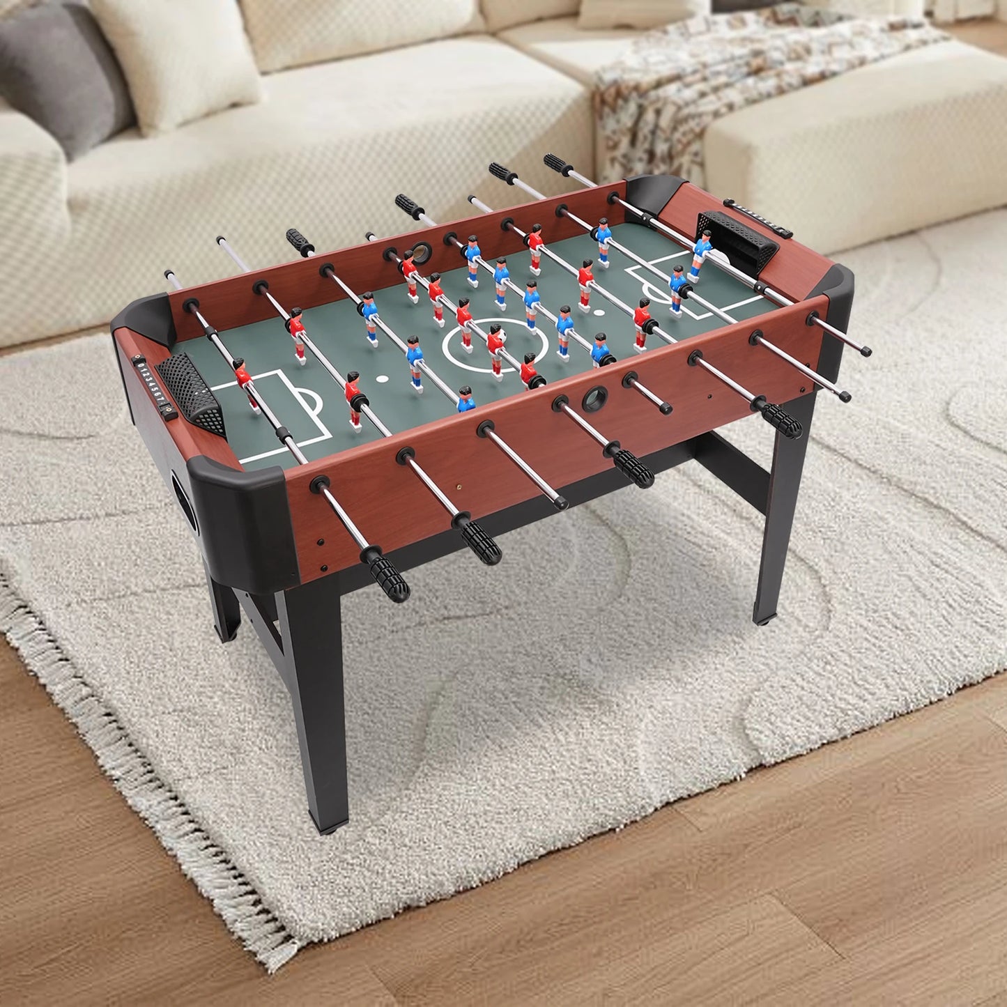 47.2in Foosball Table Competition Sized Set Soccer Table Game for Indoor Family Arcade Game Room